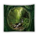 Tapeçaria Forest Wall Room Aesthetic 150x130cm, microtecido