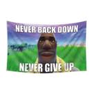 Tapeçaria Fortnite Never Back Down Motivational 100x150cm