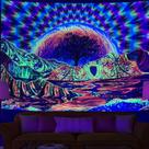 Tapeçaria Glowing Sun, parede fluorescente, 150x150cm, microtecido