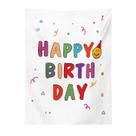 Tapeçaria Happy Birthday Room Aesthetic 100x75cm, microtecido