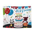 Tapeçaria Happy Birthday Room Aesthetic 150x130cm, microtecido