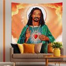 Tapeçaria JOYPLUS Funny Meme Art Afro-American Rap Saint