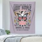 Tapeçaria Living Simply Butterfly 150x130cm, microtecido