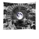Tapeçaria Moon Star Preto e Branco Estética de Quarto 180x180cm Tapeçaria Moon Star Preto e Branco Estética de Quarto 180x180cm