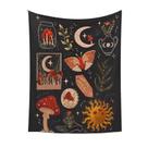 Tapeçaria Mushroom Butterfly Wall 150x130cm Microfabric