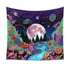 Tapeçaria Mushroom Flower Creek Scenery 150x130cm, microtecido Tapeçaria Mushroom Flower Creek Scenery 150x130cm, microtecido