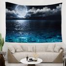 Tapeçaria Night Starry Sky Sea Wall 150x150cm em microtecido Tapeçaria Night Starry Sky Sea Wall 150x150cm em microtecido