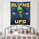 Tapeçaria para decoração de parede Aliens Upos Anime 200x150cm Tapeçaria para decoração de parede Aliens Upos Anime 200x150cm