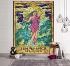 Tapeçaria para decoração de parede Temperance Tarot Sea Nymph