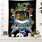 Tapeçaria para pendurar na parede Alien Trippy Space Car Ride 150x130cm Tapeçaria para pendurar na parede Alien Trippy Space Car Ride 150x130cm