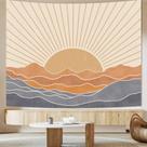 Tapeçaria para pendurar na parede Apdidl Boho Sun 180x230cm Poliéster