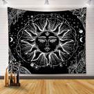 Tapeçaria para pendurar na parede, arte celestial boêmia do sol e da lua