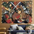 Tapeçaria para pendurar na parede Attack on Titan Levi Ackerman 150x130cm