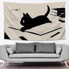 Tapeçaria para pendurar na parede Black Cat Plush 150x130cm para decoração de casa Tapeçaria para pendurar na parede Black Cat Plush 150x130cm para decoração de casa