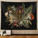 Tapeçaria para pendurar na parede Bohemian Mushroom Dragonfly 150x130cm