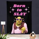 Tapeçaria para pendurar na parede Born to Slay 100% poliéster 100x150cm
