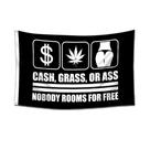 Tapeçaria para pendurar na parede Cash Grass Quote 100x150cm poliéster