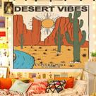 Tapeçaria para pendurar na parede Desert Vibes Boho Cactus 100x150cm