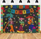 Tapeçaria para pendurar na parede Dia de los Muertos 150cm x 100cm Tapeçaria para pendurar na parede Dia de los Muertos 150cm x 100cm