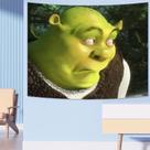 Tapeçaria para pendurar na parede em poliéster Shrek 100x150cm