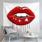 Tapeçaria para pendurar na parede, estilo pop art moderno, lábios vermelhos 150x130cm Tapeçaria para pendurar na parede, estilo pop art moderno, lábios vermelhos 150x130cm