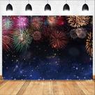 Tapeçaria para pendurar na parede, fogos de artifício, vinil noturno 150x100cm
