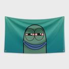 Tapeçaria para pendurar na parede Funny Pepe Meme 100% poliéster 100x150cm