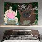 Tapeçaria para pendurar na parede Gorilla and Man Wake Up Poliéster 100x150cm