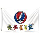 Tapeçaria para pendurar na parede Grateful Dead Dancing Bears 100x150cm