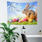 Tapeçaria para pendurar na parede Happy Easter Cute Bunny 130x150cm