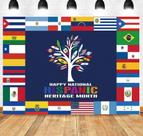 Tapeçaria para pendurar na parede Hispanic Heritage 150 cm x 100 cm de vinil