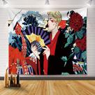 Tapeçaria para pendurar na parede japonesa estilo Ukiyo-e anime 130x150cm