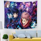 Tapeçaria para pendurar na parede Jujutsu Kaisen Itadori Yujis Anime 150x150cm