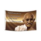 Tapeçaria para pendurar na parede Mahatma Gandhi Quote 100x150cm poliéster