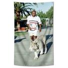 Tapeçaria para pendurar na parede Mike Tyson com tigre branco 100x150cm