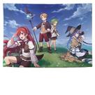 Tapeçaria para pendurar na parede Mushoku Tensei Anime 100x150cm poliéster