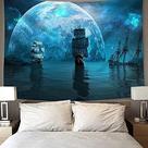 Tapeçaria para pendurar na parede Navio pirata Ocean Sailing 150x130cm