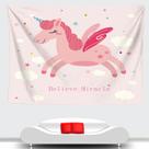 Tapeçaria para pendurar na parede Pink Unicorn Believe Miracle 100x150cm