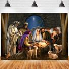 Tapeçaria para pendurar na parede Presépio do Nascimento de Jesus 150x130cm