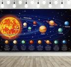 Tapeçaria para pendurar na parede Solar System Planets Vinyl 150x100cm