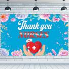 Tapeçaria para pendurar na parede Thank You Nurses 180 cm x 110 cm poliéster Tapeçaria para pendurar na parede Thank You Nurses 180 cm x 110 cm poliéster