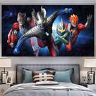 Tapeçaria para pendurar na parede Ultraman Heroes 100x150cm poliéster