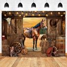 Tapeçaria para pendurar na parede Western Barn Cowboy Theme 150x100cm Tapeçaria para pendurar na parede Western Barn Cowboy Theme 150x100cm