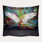 Tapeçaria pendurada na parede Angel Wings Graffiti Brick Wall 150x130cm Tapeçaria pendurada na parede Angel Wings Graffiti Brick Wall 150x130cm