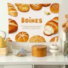 Tapeçaria pendurada na parede Bakery Bread Boines Pão recém-assado Tapeçaria pendurada na parede Bakery Bread Boines Pão recém-assado