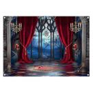 Tapeçaria pendurada na parede, castelo gótico de Halloween, mansão assombrada Tapeçaria pendurada na parede, castelo gótico de Halloween, mansão assombrada