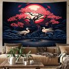 Tapeçaria pendurada na parede em flor de cerejeira japonesa 150x130cm
