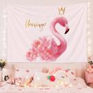 Tapeçaria pendurada na parede, flamingo rosa, coroado de pelúcia de 130 x 150 cm Tapeçaria pendurada na parede, flamingo rosa, coroado de pelúcia de 130 x 150 cm