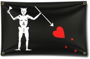 Tapeçaria Pirate Edward Teach Banner 91x122 cm de seda lisa Tapeçaria Pirate Edward Teach Banner 91x122 cm de seda lisa