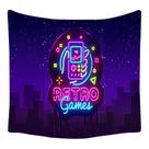 Tapeçaria Retro Games Wall 150x150cm de fibra de microtecido